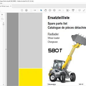 KRAMER Allrad Wheel loader 580 T Spare Parts List Manual - PDF DOWNLOAD