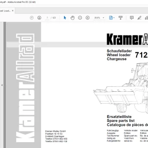 KRAMER Allrad Wheel loader 712 720 Spare Parts List Manual SN305600001 - PDF DOWNLOAD