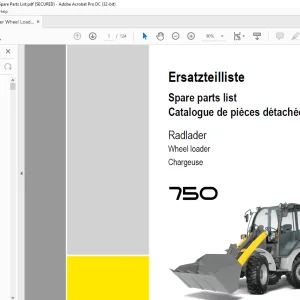 KRAMER Allrad Wheel loader 750 Spare Parts List Manual SN346010001 - PDF DOWNLOAD
