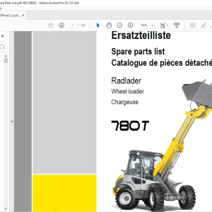 KRAMER Allrad Wheel loader 780T Spare Parts List Manual  - PDF DOWNLOAD