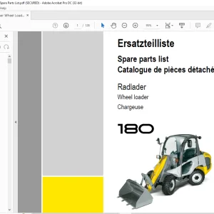 KRAMER Wheel loader 180 Spare Parts List Manual - PDF DOWNLOAD