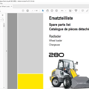 KRAMER Allred Wheel loader 280 Spare Parts List Manual -  PDF DOWNLOAD