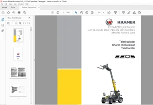 KRAMER Telehandler 2205 Spare Parts List Manual - PDF DOWNLOAD