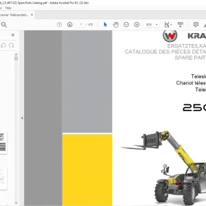 KRAMER Telehandler 2506 Spare Parts List Manual 407020001 - PDF DOWNLOAD