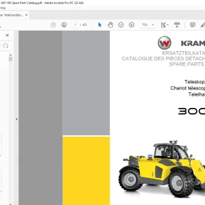 KRAMER Telehandler 3007 Spare Parts List Manual SN415040001 - PDF DOWNLOAD