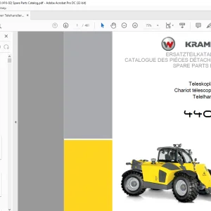 KRAMER Telehandler 4407 Spare Parts List Manual 416020001 -  PDF DOWNLOAD