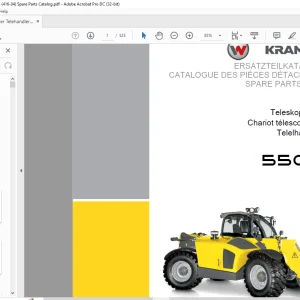 KRAMER Telehandler 5507 Spare Parts List Manual SN416040001 - PDF DOWNLOAD