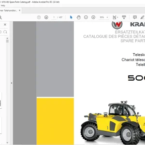 KRAMER Telehandler 5507 Spare Parts List Manual SN416080001 -  PDF DOWNLOAD