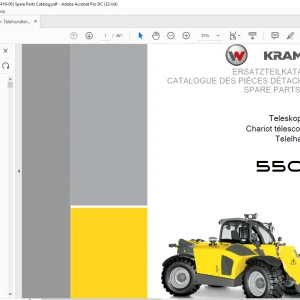 KRAMER Telehandler 5509 Spare Parts List Manual SN416060001 - PDF DOWNLOAD