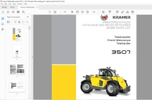 KRAMER Telehandler 3507 Spare Parts List Manual 415060001 - PDF DOWNLOAD