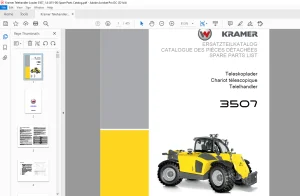 KRAMER Telehandler 3507 Spare Parts List Manual - PDF DOWNLOAD