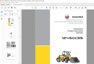 KRAMER Teleloader 1245cc35 Spare Parts List Manual SN10003014174  -  PDF DOWNLOAD