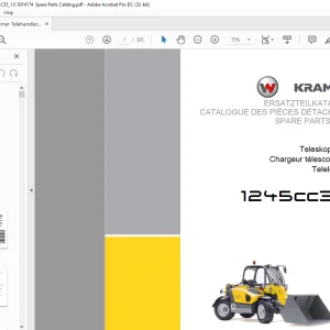 KRAMER Teleloader 1245cc35 Spare Parts List Manual SN10003014174  -  PDF DOWNLOAD