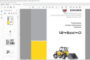 KRAMER Teleloader 1245cc40 Spare Parts List Manual - PDF DOWNLOAD