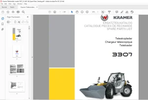 KRAMER Teleloader 3307 Spare Parts List Manual - PDF DOWNLOAD