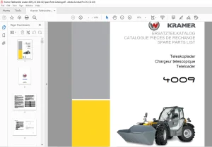KRAMER Teleloader 4009 Spare Parts List Manual 404020001 - PDF DOWNLOAD