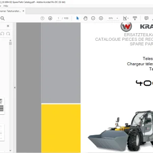 KRAMER Teleloader 4009 Spare Parts List Manual 404020001 - PDF DOWNLOAD