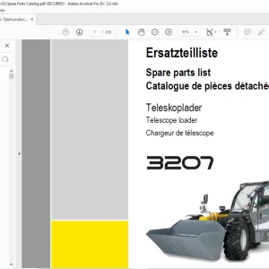 KRAMER Telescope loader 3207 Spare Parts List Manual -  PDF DOWNLOAD
