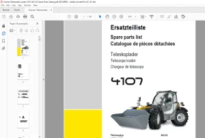 KRAMER Telescope loader 4107 Spare Parts List Manual  - PDF DOWNLOAD