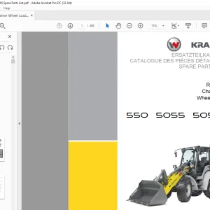 KRAMER Wheel loader 550 5055 5055L Spare Parts List Manual SN 349000001 - PDF DOWNLOAD