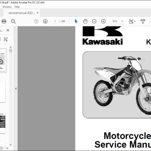 Kawasaki KX250F Motorcycle Service Manual - PDF DOWNLOAD