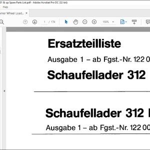 Kramer Allrad 312 L Schaufellader Ersatzteilliste Manual 122001 - PDF DOWNLOAD (German)
