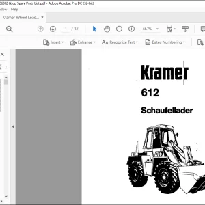 Kramer Allrad 612 Schaufellader Ersatzteilliste Manual - PDF DOWNLOAD