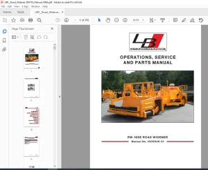 LEEBOY RW-195E Road Widener Operations, Service & Parts Manual 1005946-01 PDF DOWNLOAD