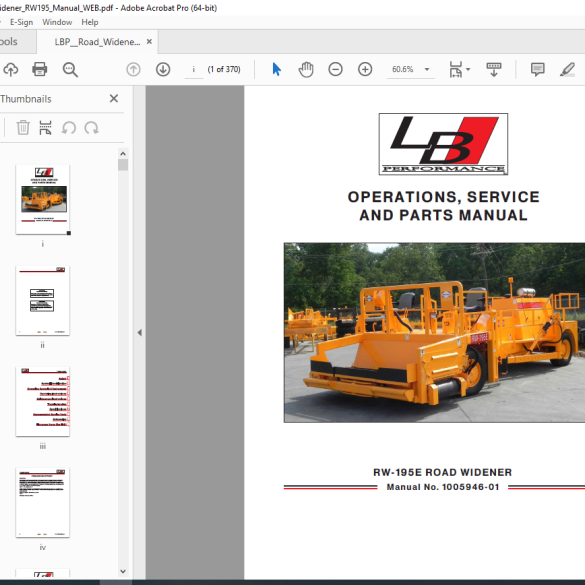 LEEBOY RW-195E Road Widener Operations - HeyDownloads - Manual Downloads