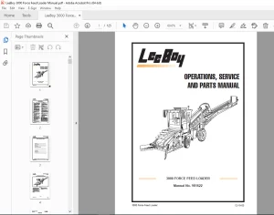 LEEBOY 3000 FORCE FEED LOADER OPERATIONS, SERVICE & PARTS MANUAL 981622 PDF DOWNLOAD