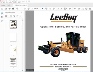LEEBOY 685D MOTOR GRADER Operations , Service & Parts Manual SN 183712 PDF DOWNLOAD