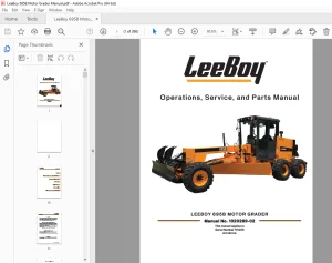LEEBOY 695B MOTOR GR1020289-02ADER Operations, Service & Parts Manual SN 191235 PDF DOWNLOAD