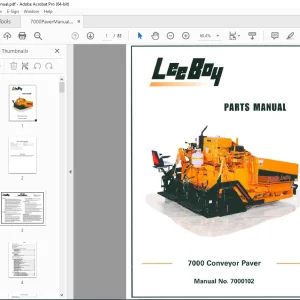 LEEBOY 7000 Conveyor Paver Parts Manual 7000102 PDF DOWNLOAD