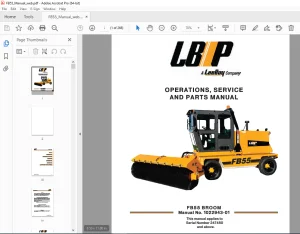 LEEBOY FB55 BROOM Operations ,Service & Parts Manual SN 247480 PDF DOWNLOAD