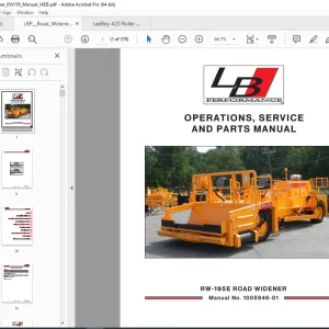 LEEBOY 695B MOTOR GR1020289-02ADER Operations, Service & Parts Manual SN 191235 PDF DOWNLOAD