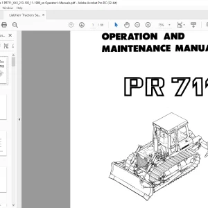 Liebherr Tractors PR 711 OPERATION AND MAINTENANCE MANUAL - PDF DOWNLOAD