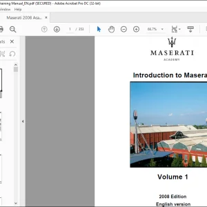 Maserati 2008 Academy Training Manual Vol 1 - PDF DOWNLOAD