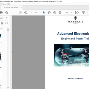 Maserati Advanced Electronics 1 Engine & Power Train Academy Training Manual - PDF DOWNLOAD