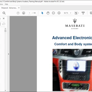 Maserati Advanced Electronics 3 Comfort & Body Systems Academy Training Manual - PDF DOWNLOAD