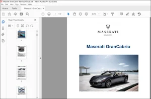 Maserati GranCabrio Training Manual - PDF DOWNLOAD