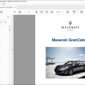 Maserati GranCabrio Training Manual - PDF DOWNLOAD