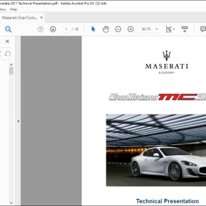 Maserati GranTurismo MC Stradale 2011 Technical Presentation Manual - PDF DOWNLOAD