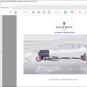 Maserati Granturismo Academy Training Manual - PDF DOWNLOAD