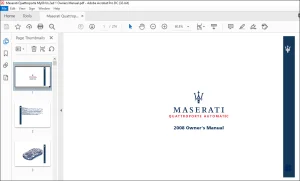 Maserati Quattroporte Automatic 2008 Owner's Manual - PDF DOWNLOAD