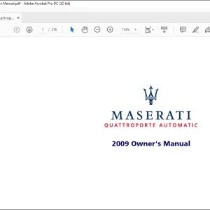 Maserati Quattroporte Automatic 2009 Owner's Manual - PDF DOWNLOAD