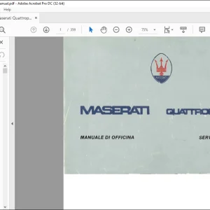 Maserati Quattroporte Service Manual - PDF DOWNLOAD