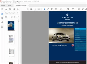 Maserati Quattroporte V8 Training Manual - PDF DOWNLOAD