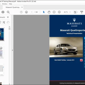 Maserati Quattroporte V8 Training Manual - PDF DOWNLOAD