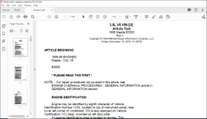 Mazda B3000 Pickup Truck Shop Manual 1996-1997 - PDF DOWNLOAD