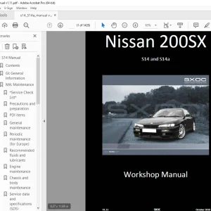 NISSAN 200SX S14 & S14a Service Manual PDF DOWNLOAD